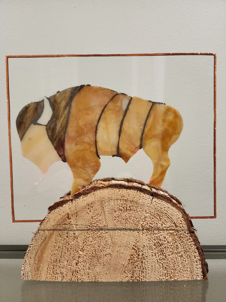 Unique Stained Glass Mighty Bison image indicator(4)