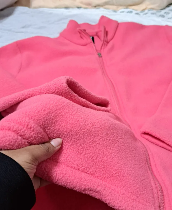 Women's Pink Fleece Jacket image indicator(3)