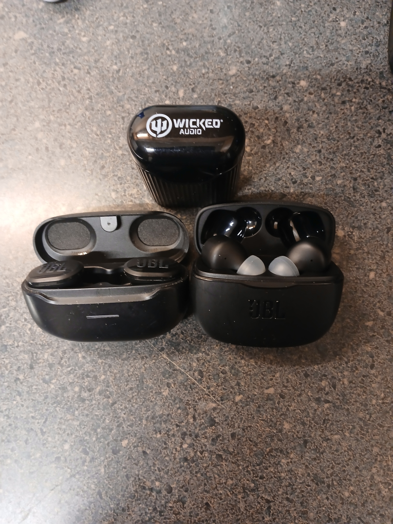 3 Pair JBL Wireless Earbuds/Wicked Audio