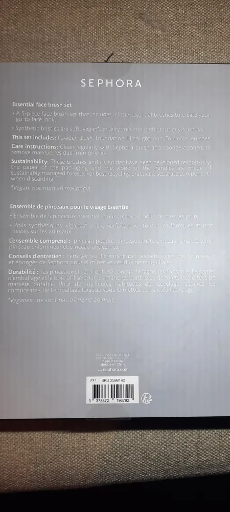 Brans New Sephora Essential Face 5 Piece Brush Set image indicator(2)
