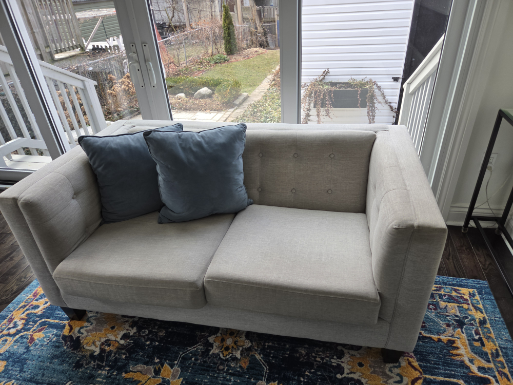 Light Grey Two-Seater Sofa
