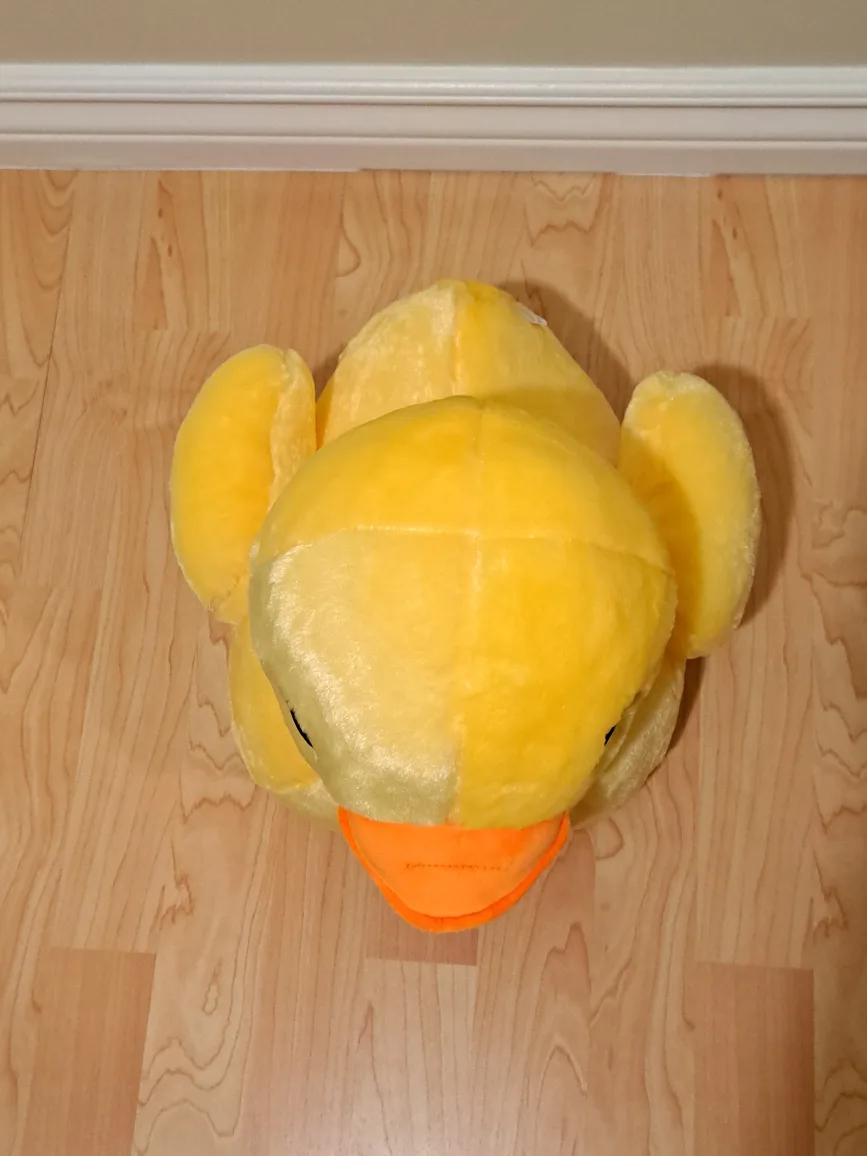 Large Yellow Duck Plush Toy H13"x12"x12" image indicator(8)