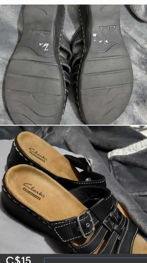Clark's "Lexi" leather  sandals size 9 image indicator(4)