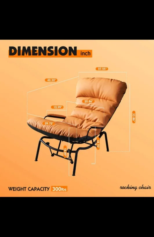 Rocking Chair with Ottoman - Ergonomic Design image indicator(3)