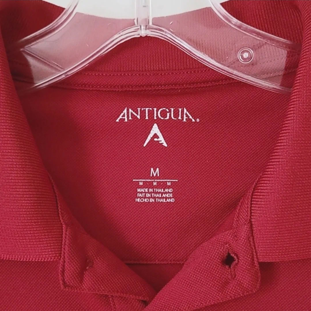 Men's Antigua Red Polo Shirt - Size M image indicator(3)