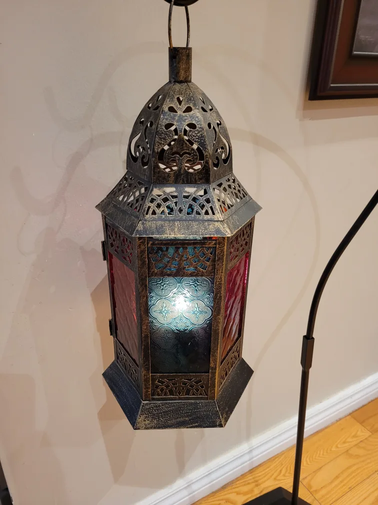 Ornate Metal Lantern with Stand image indicator(8)