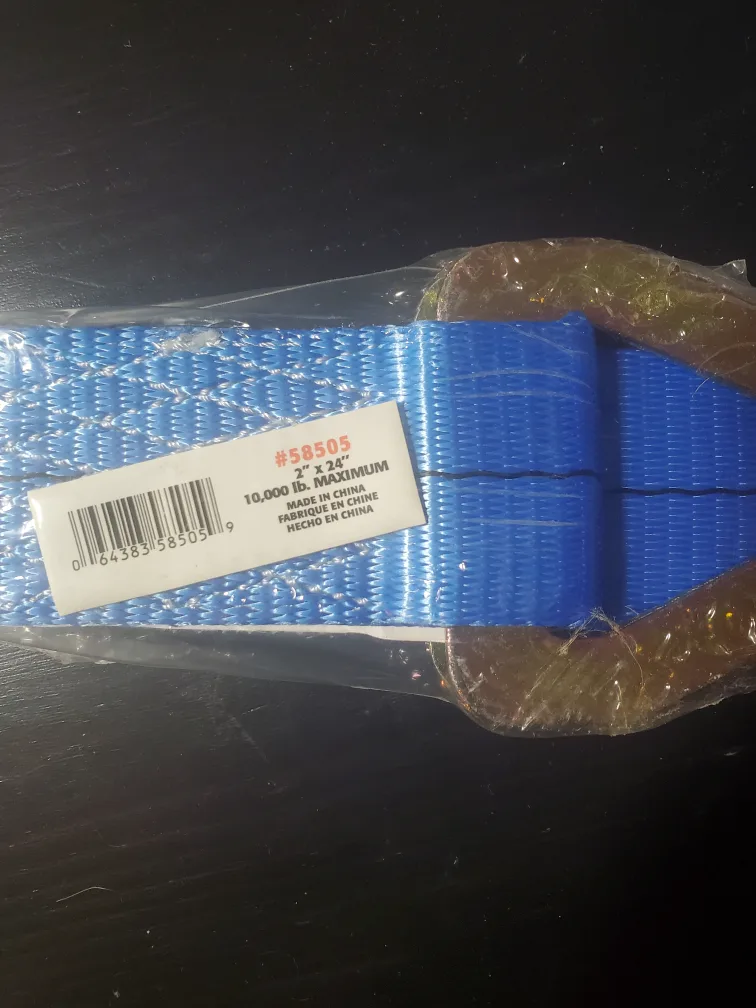3x Blue Ratchet Straps 2" x 12' 10,000 lb Capacity thumbnail