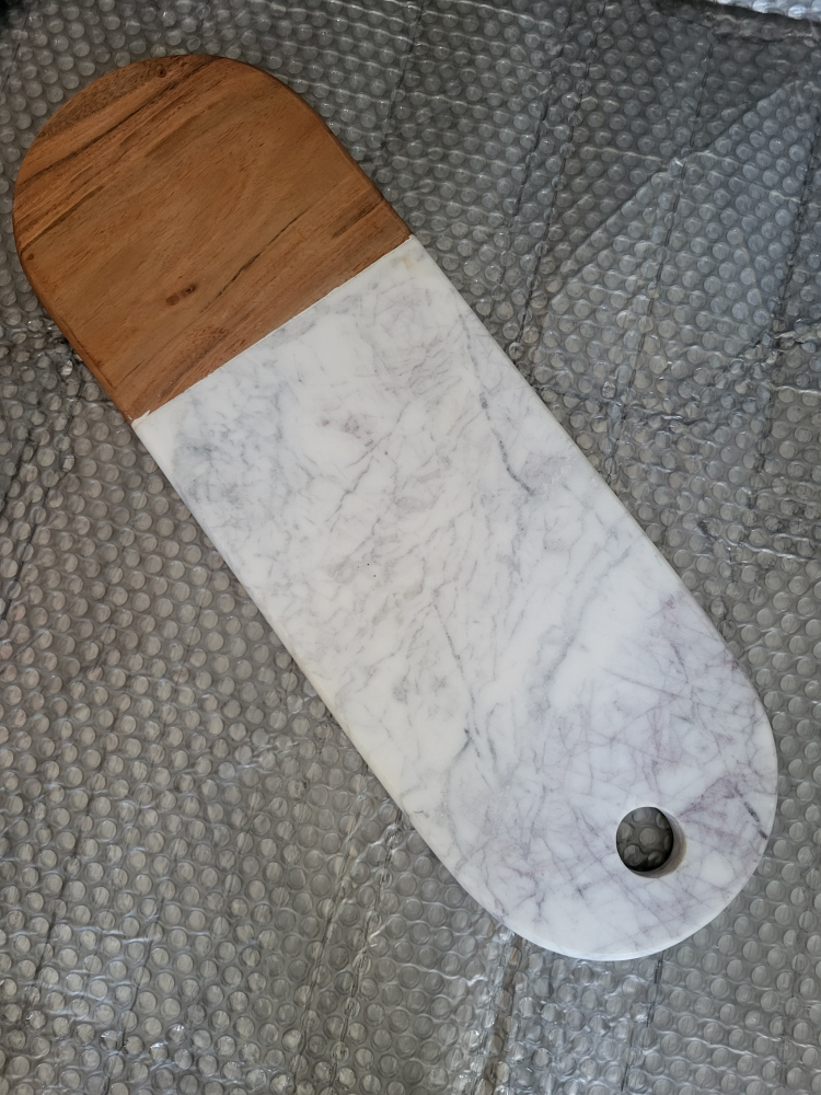 Marble and Wood Serving Board