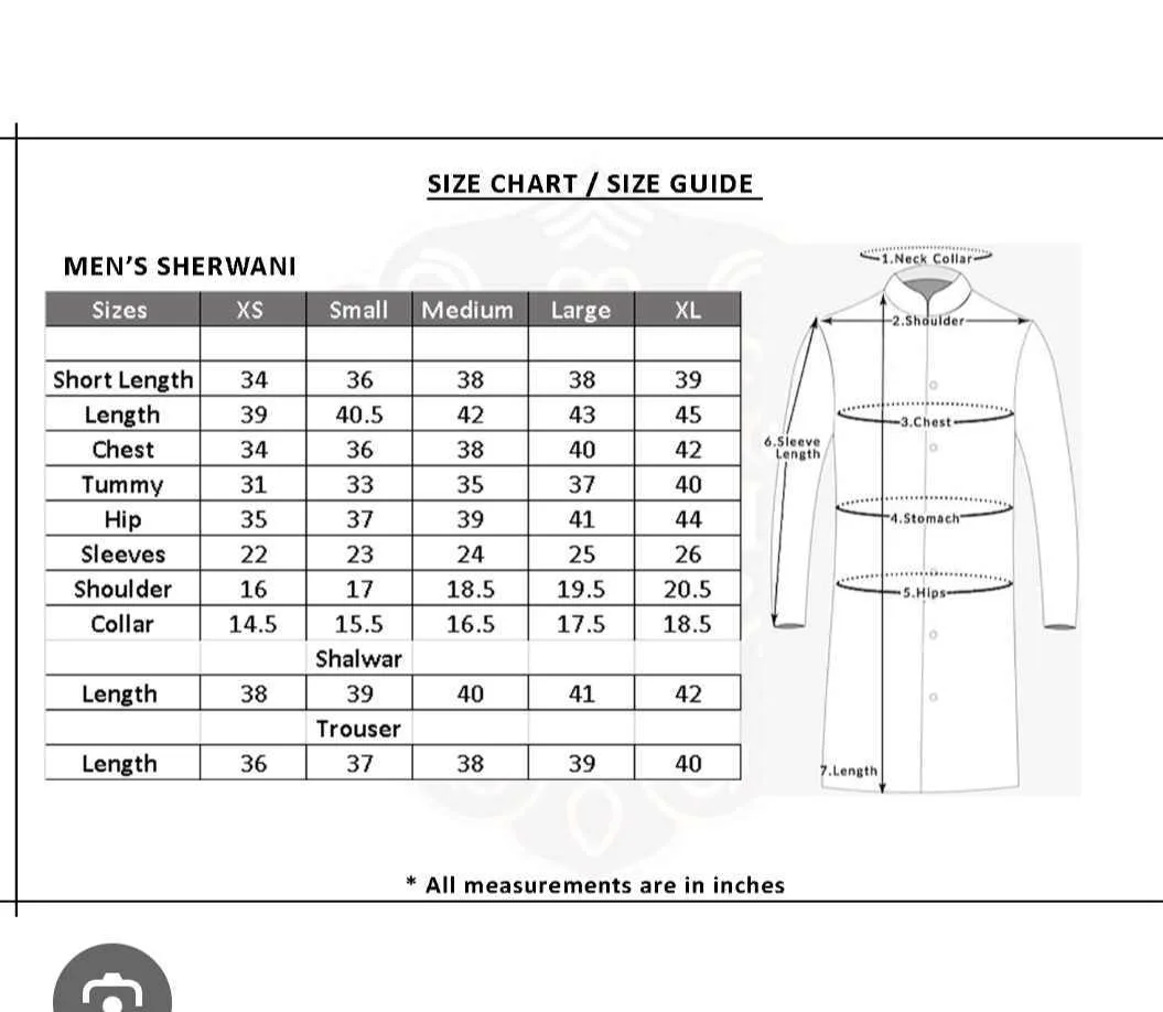 Men's Navy Blue Sherwani image indicator(3)