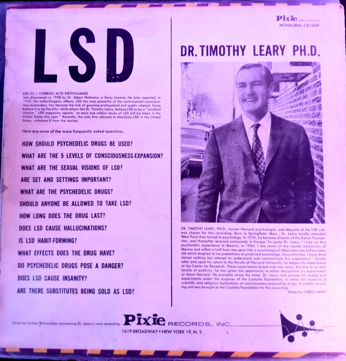 Dr. Timothy Leary - LSD  Record Album - photo 2