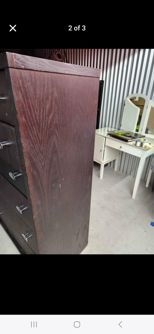Dark brown 6-drawer tall chest - photo 3