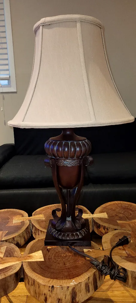 Elegant Table Lamp with Beige Shade image indicator(2)
