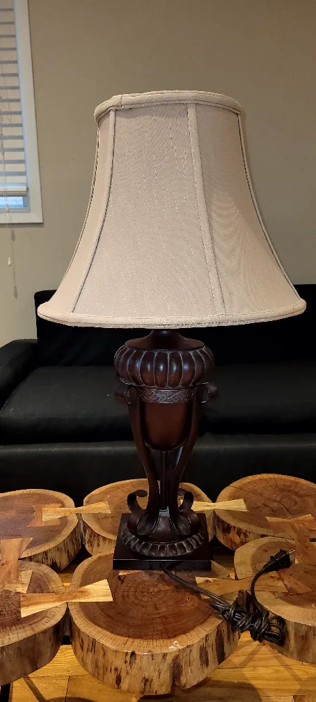 Elegant Table Lamp with Beige Shade image indicator(4)