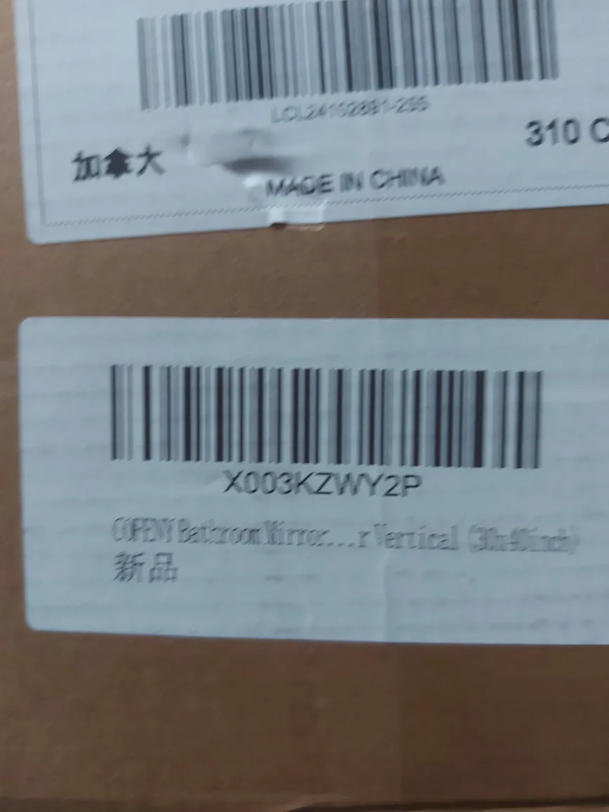 COFENT 40" x 30" Black Rectangle Wall Mirror image indicator(7)