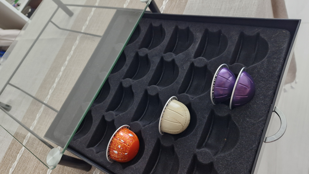 Nespresso Capsule Holder/Stand with Glass Lid
