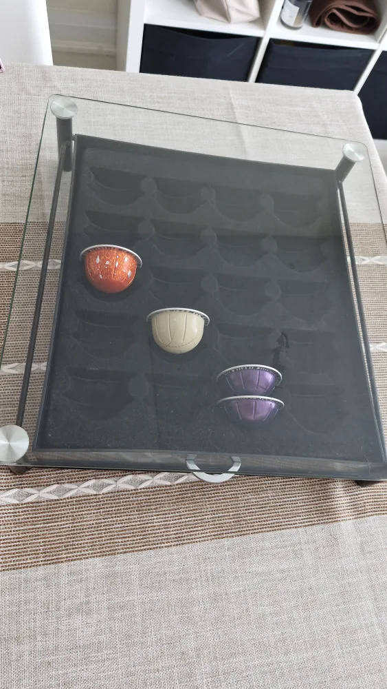 Nespresso Capsule Holder/Stand with Glass Lid image indicator(2)