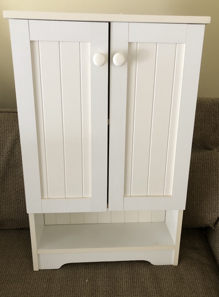 White Wooden Wall Storage Cabinet