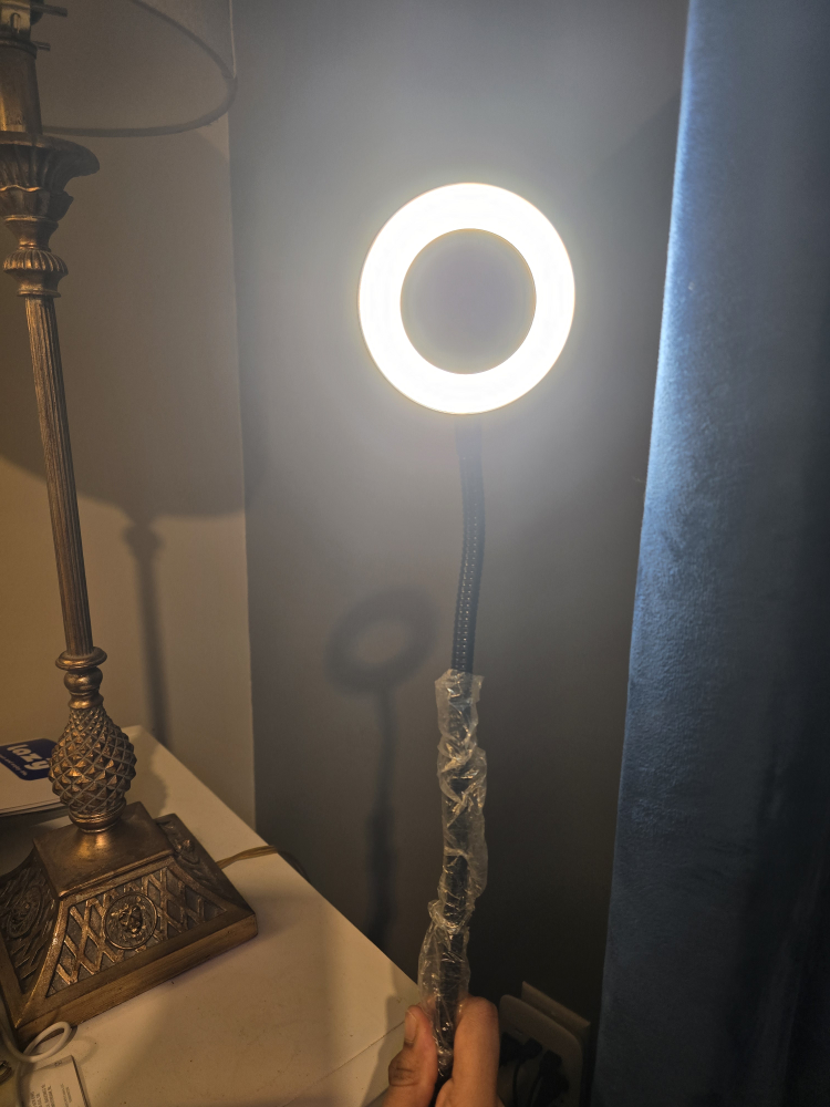 Clip-on LED Ring Light with Gooseneck