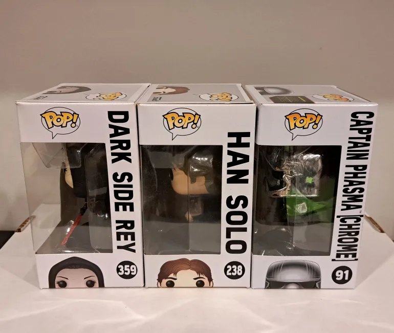 Star Wars 🎬 Funko Pop! Dark Side Rey, Han Solo, Captain Phasma image indicator(2)
