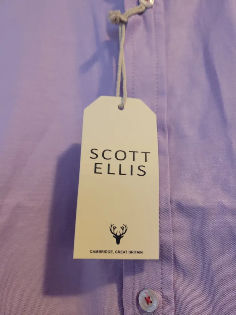 Scott Ellis Men's Lavender Short Sleeve Shirt - Size XL image indicator(5)
