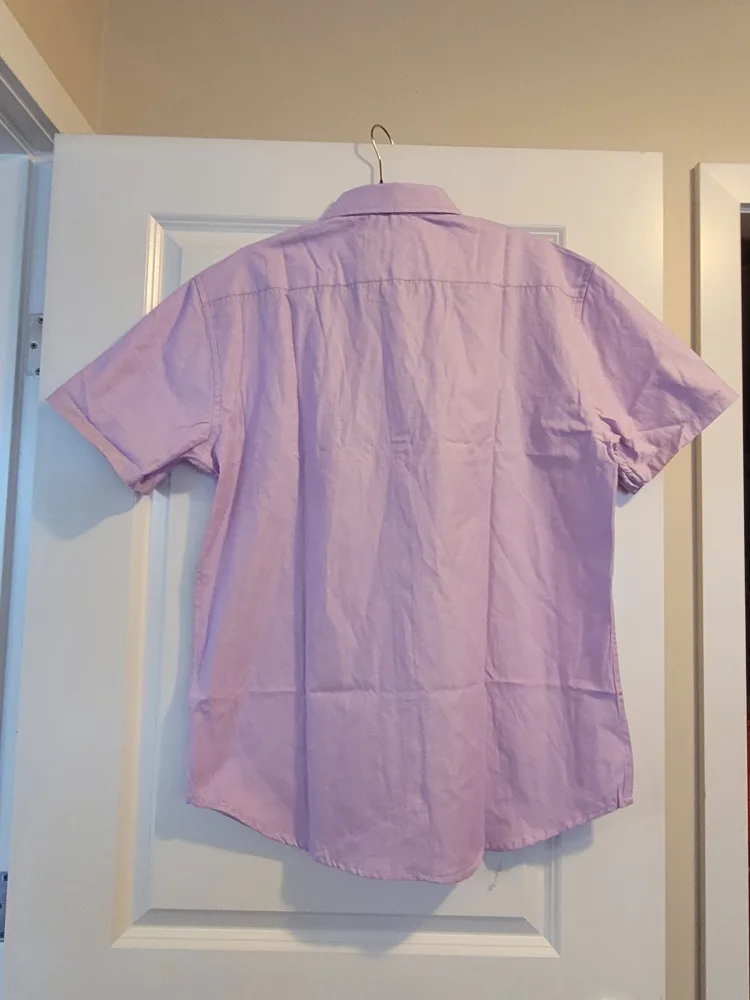 Scott Ellis Men's Lavender Short Sleeve Shirt - Size XL image indicator(6)