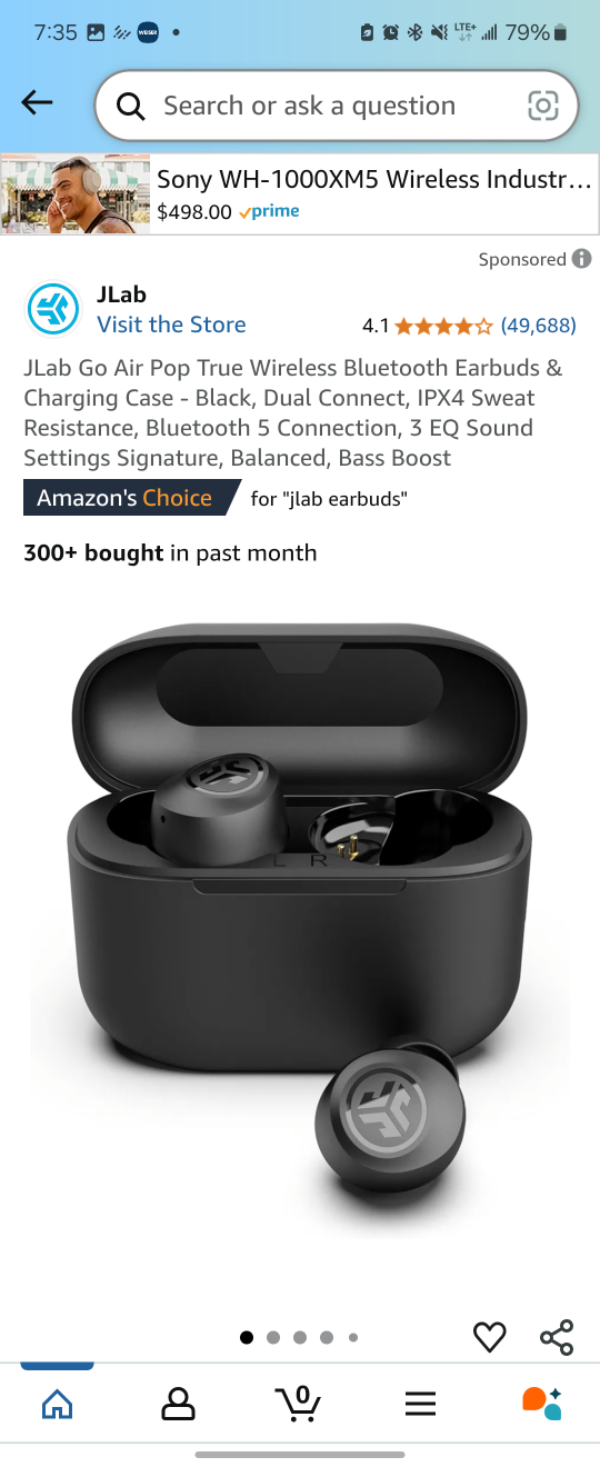 JLab Go Air Pop True Wireless Earbuds - Black - photo 4