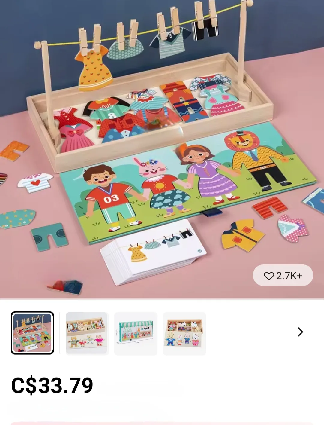 Wooden Dress-Up Puzzle Toy for Toddlers image indicator(2)