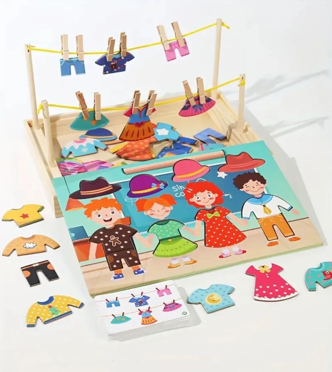 Wooden Dress-Up Puzzle Toy for Toddlers image indicator(3)