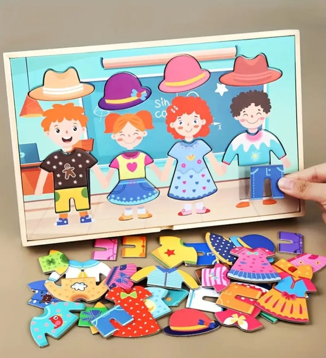 Wooden Dress-Up Puzzle Toy for Toddlers image indicator(5)