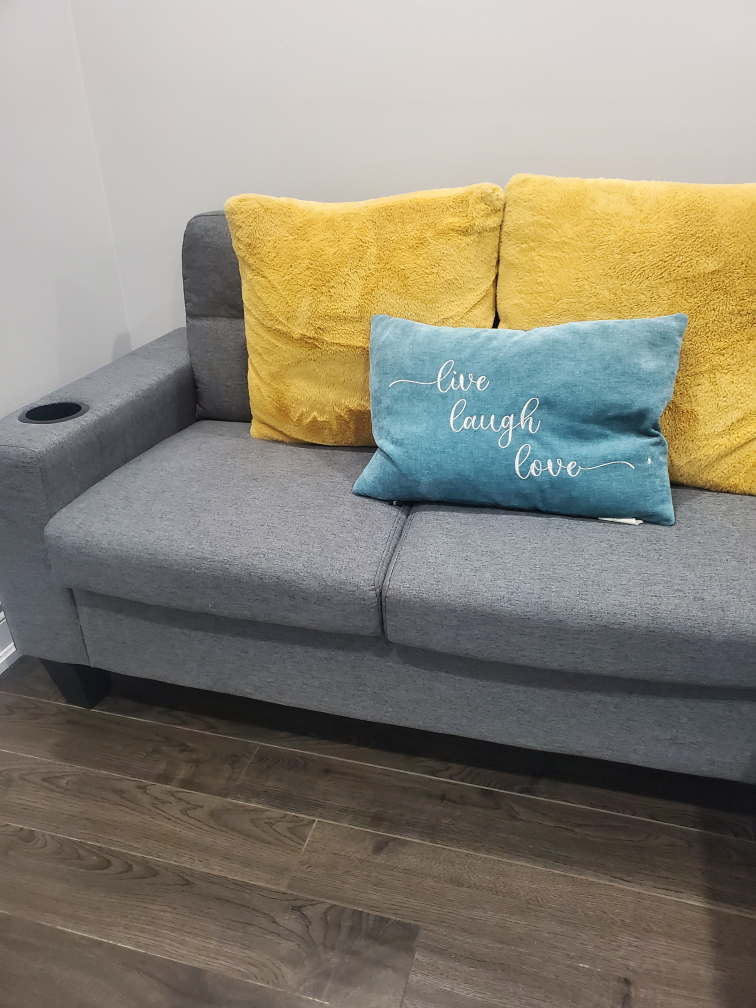 Grey Sectional Sofa with Cup Holders - photo 4