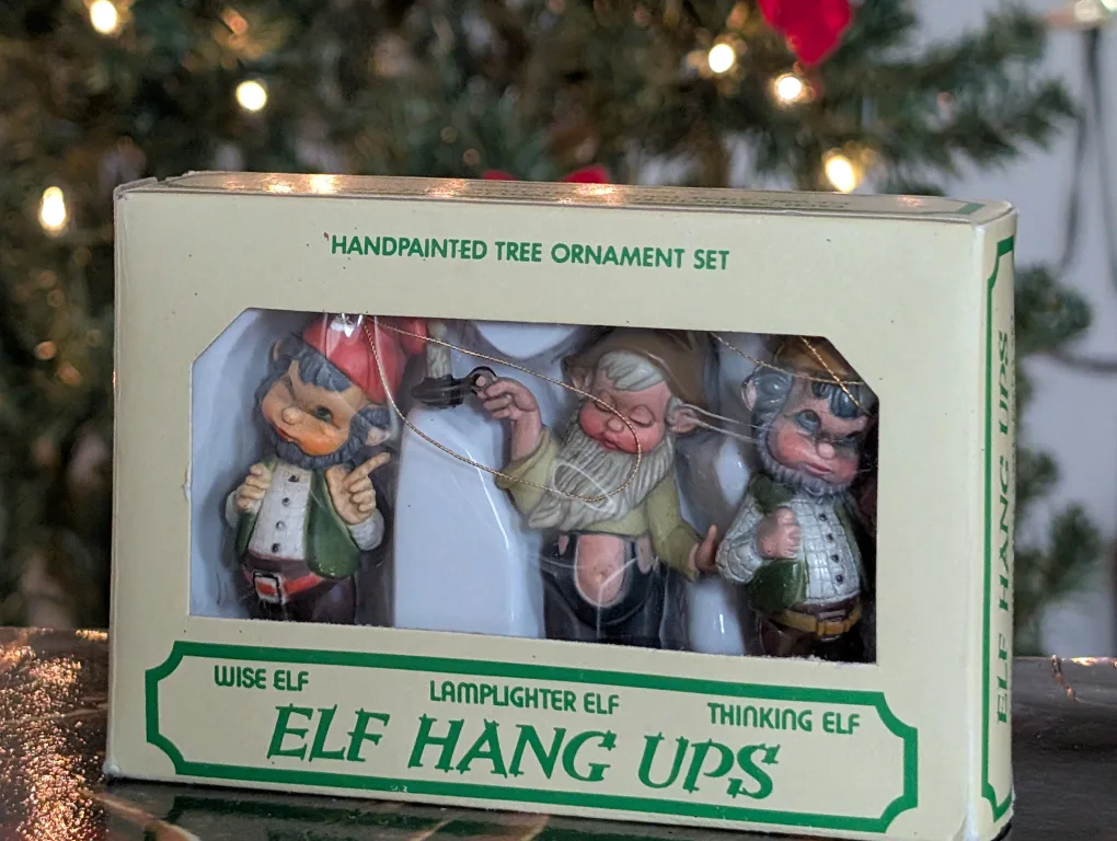 Vintage hand-painted Christmas Ornament Set image indicator(6)