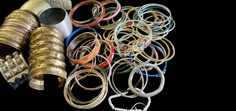 Huge Bracelet Lot  Bangles & Cuffs! image indicator(2)
