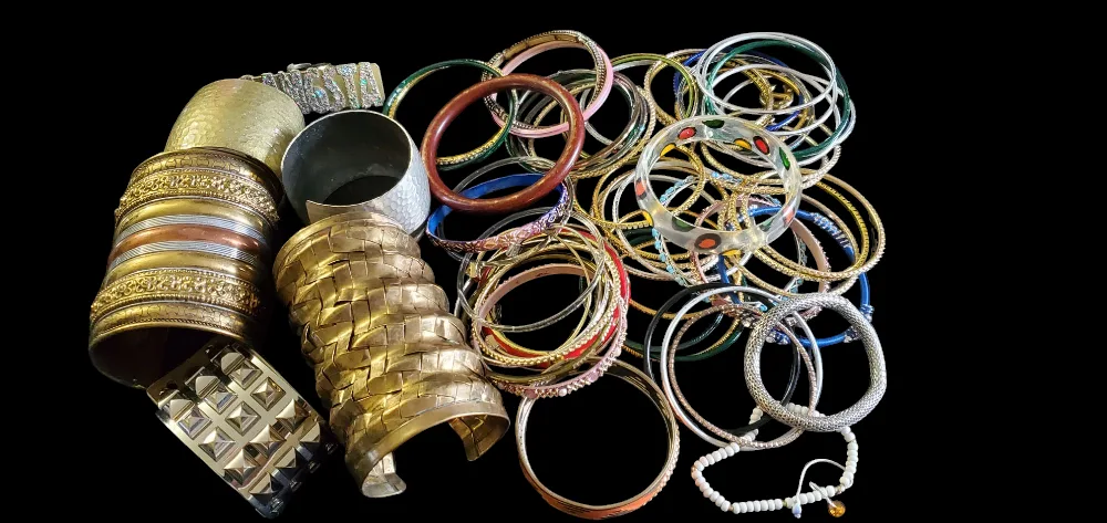 Huge Bracelet Lot  Bangles & Cuffs! image indicator(3)
