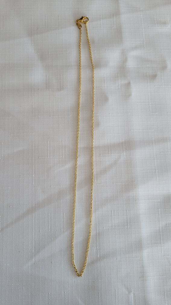 BrandNew18"SterlingSilver Necklace W/14kGoldPlated 925Certified - photo 2