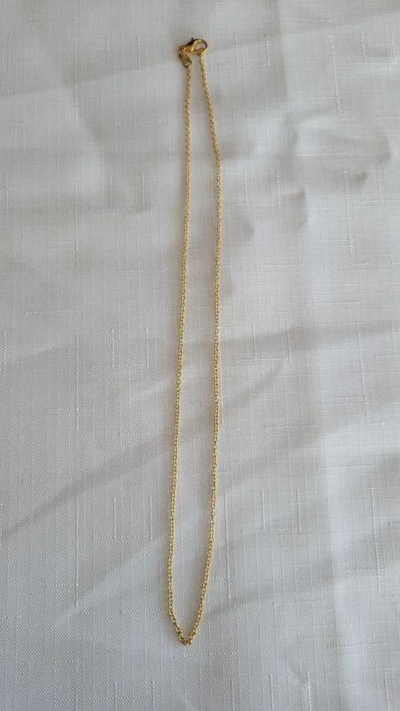 BrandNew18"SterlingSilver Necklace W/14kGoldPlated 925Certified image indicator(2)