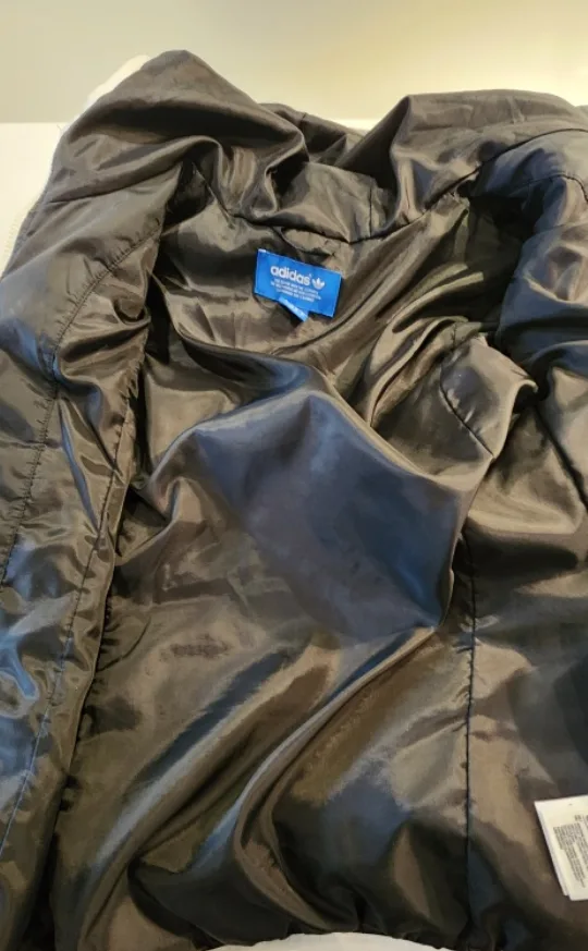 Adidas Black Puffer Jacket with White Trim image indicator(8)