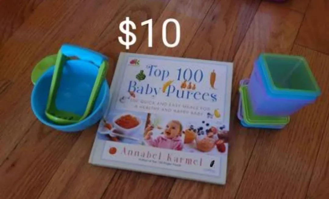 Baby Bullet Food Maker with Accessories and Baby Food Books image indicator(3)