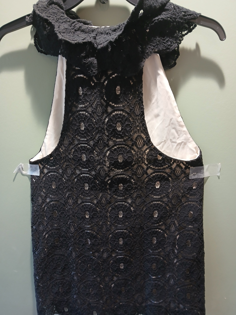Black Lace Halter mini dress Size S-M - photo 4