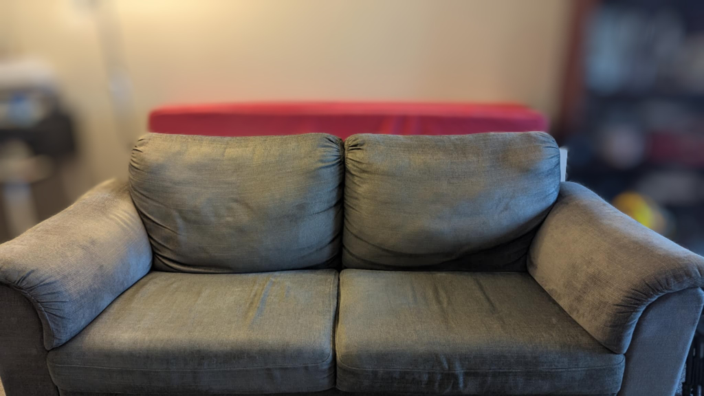 Grey Loveseat/ couch/ sofa