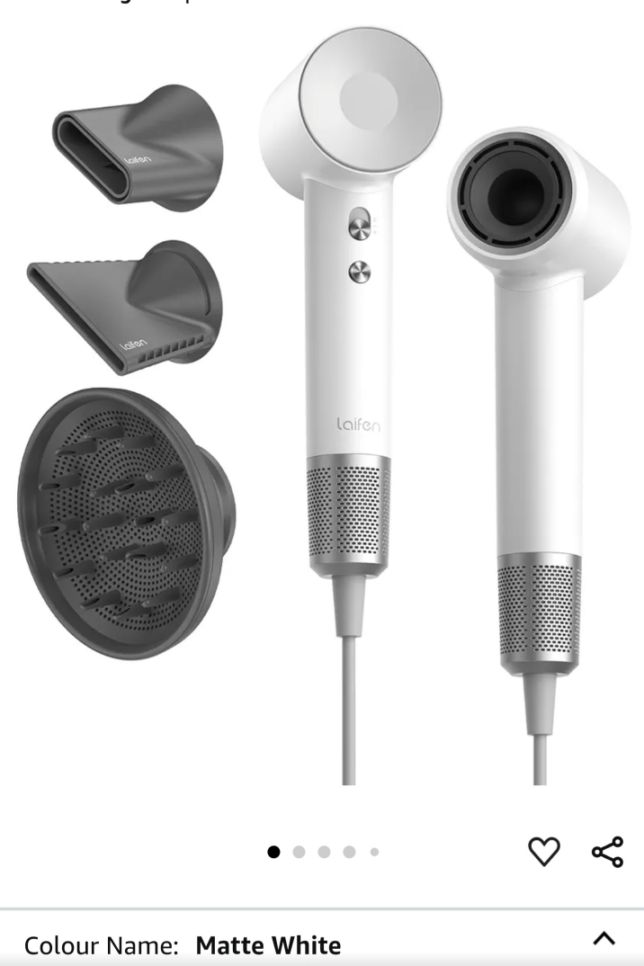 New in Box -  Laifen Hair Dryer - Matte White