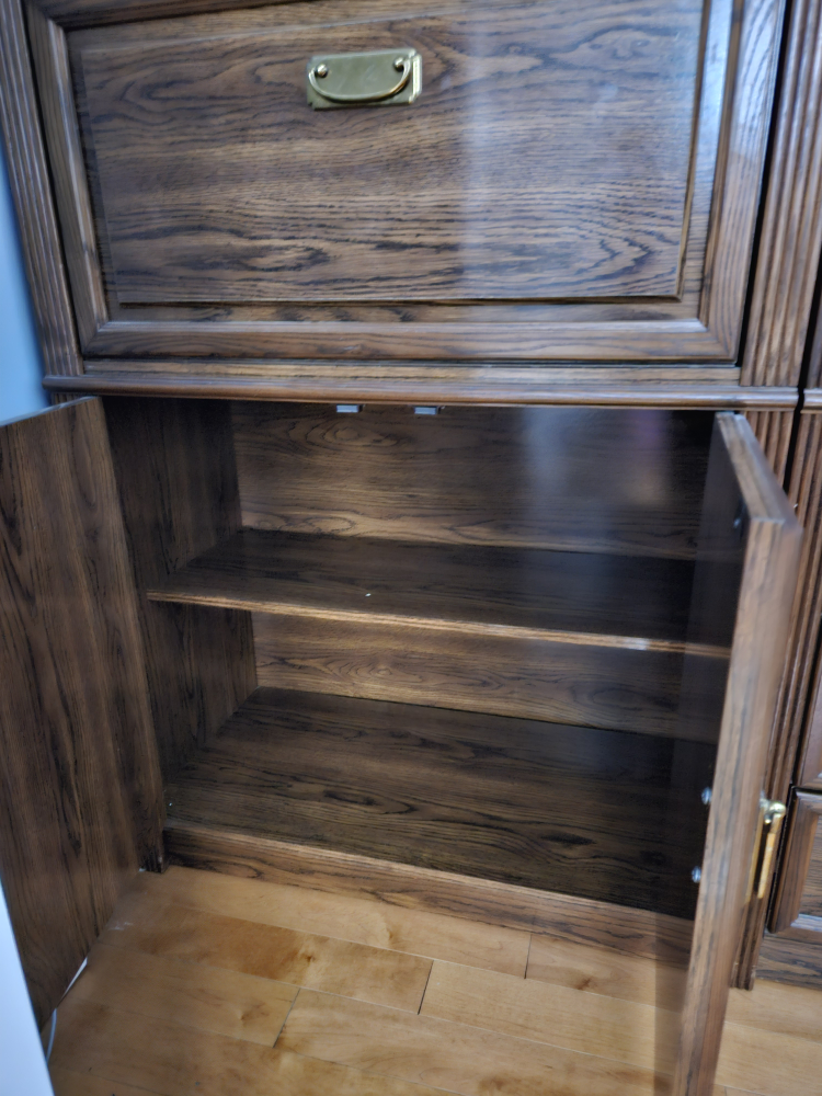 Vintage Wood Bookcase and Secretary Desk Set - photo 3