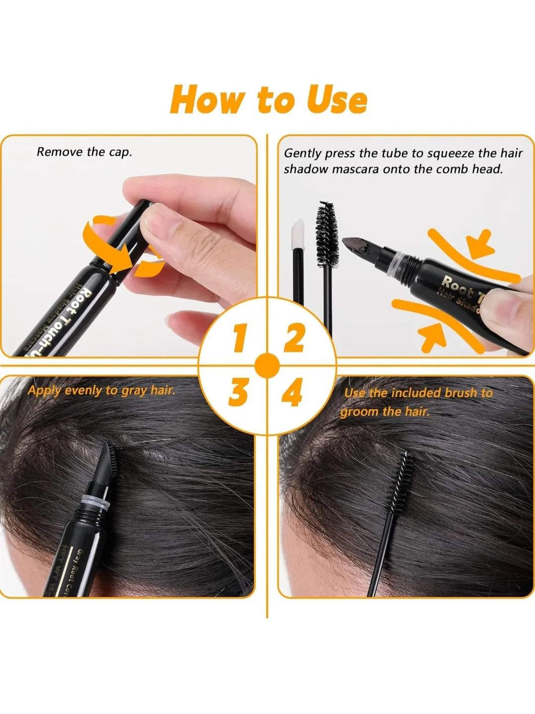 Root Touch Up Hair Color Dark Brown for Women image indicator(8)