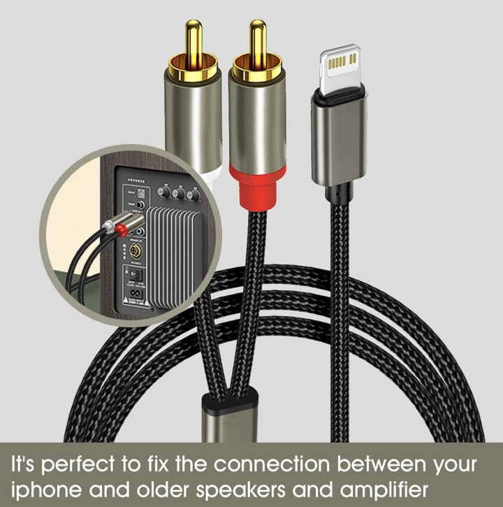 iPhone Lightning to RCA Audio Cable - Connect to Amplifiers - photo 2