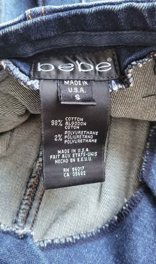 BEBE Denim Corset Top, Size Small - photo 3