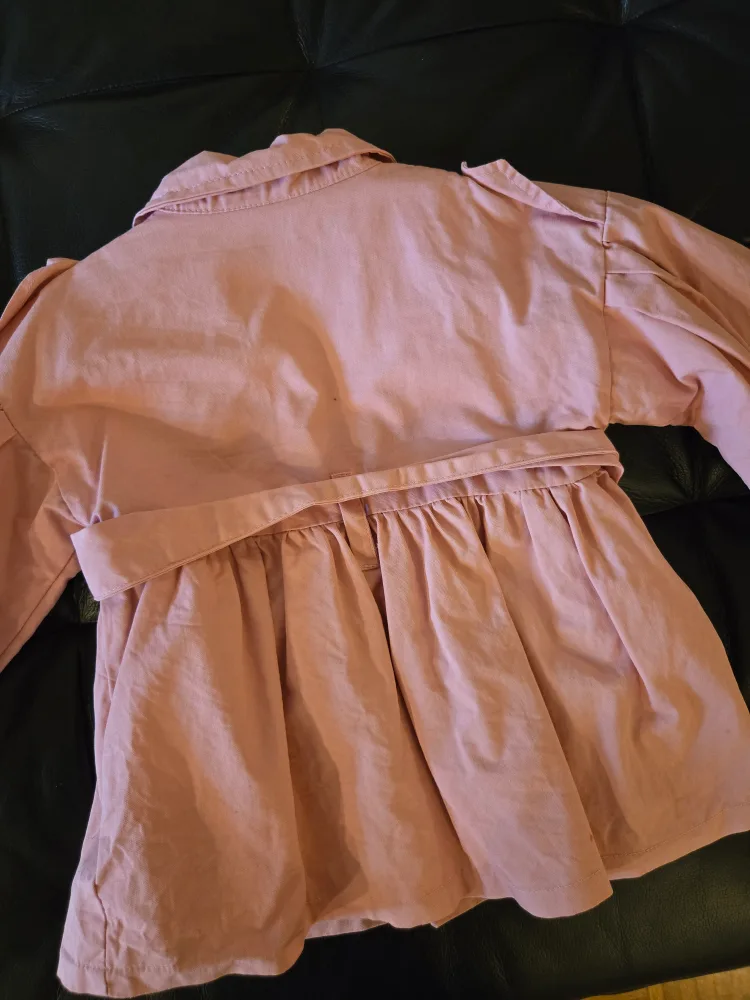 Pink Baby Girl Trench Coat 12-18 Months image indicator(3)