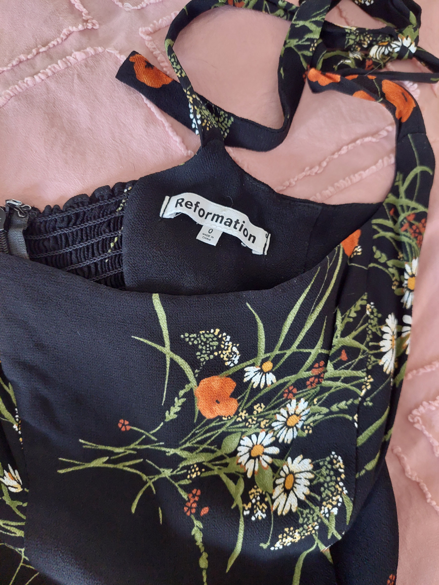 Reformation Floral Midi Dress Size 0 - photo 2