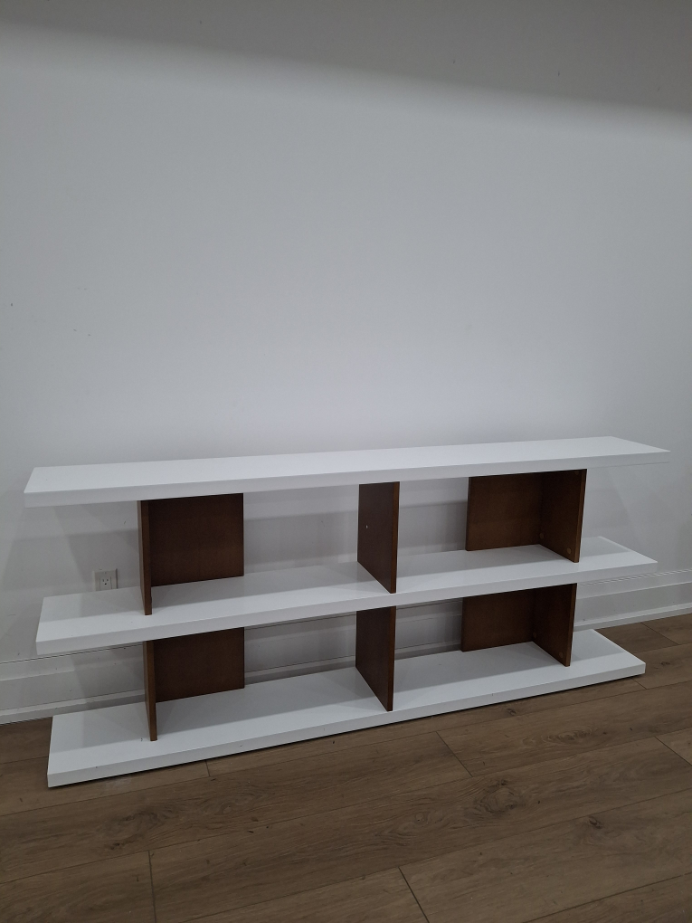 Modern White and Wood Media Console (Structube)