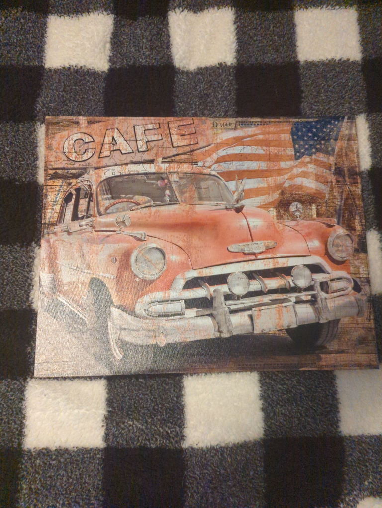 Vintage Car Cafe Wall Art