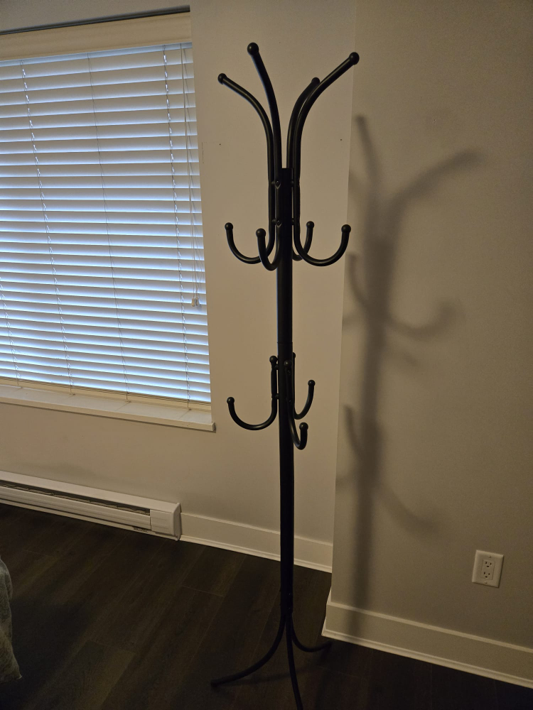 Black Metal Coat Rack Stand