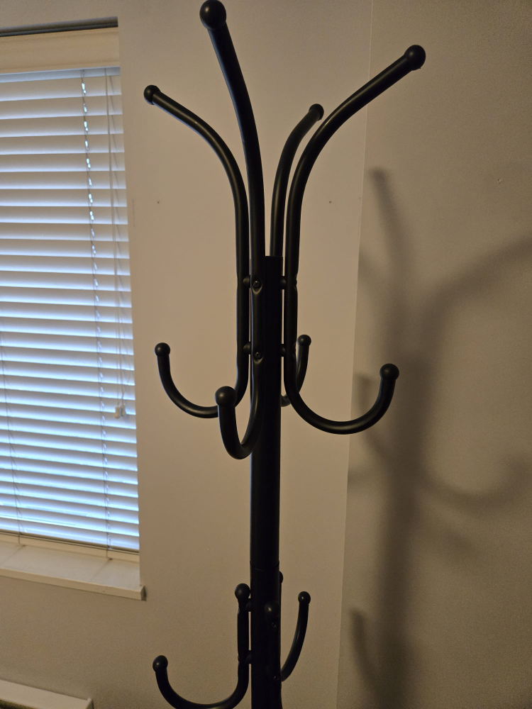 Black Metal Coat Rack Stand - photo 2